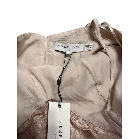 Revolve Keepsake The Label Sundream Lace Mini Dress Pink Size Large NWT - Picture 3 of 9